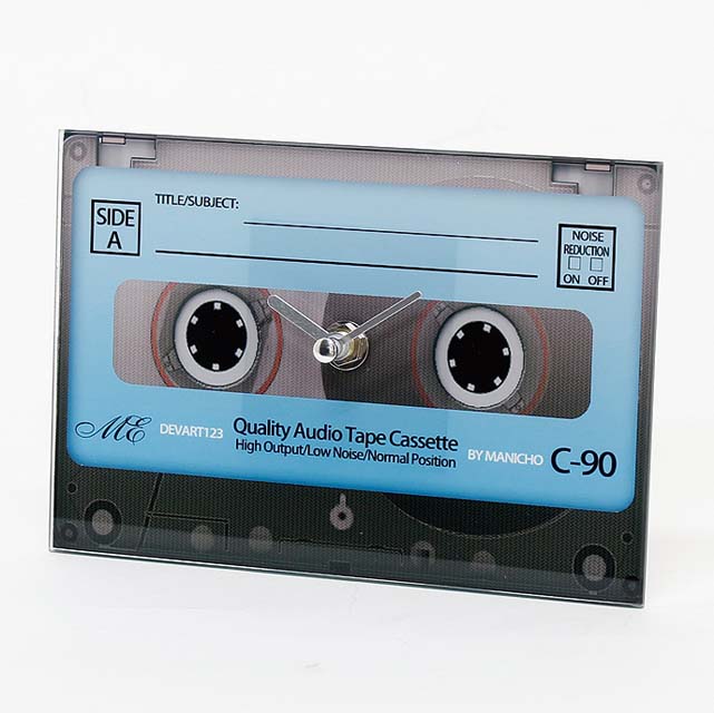 80’Sクロック カセットテープ  ブルー