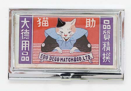 マッチラベル カードケース  猫助