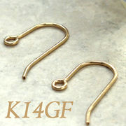 K14GF フックピアス フィッシュピアス 14金ゴールドフィルド アクセサリー ハンドメイド