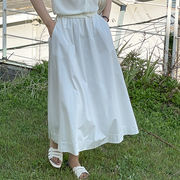 99%綿 スカート スリム ハイウエスト 無地 レジャー Ａラインスカート レディース 韓国ファッション
