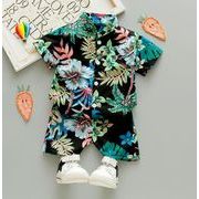 【2点セット】新作 子供服  ベビー服  アパレル    半袖  シャツ+ ショットパンツ   男の子