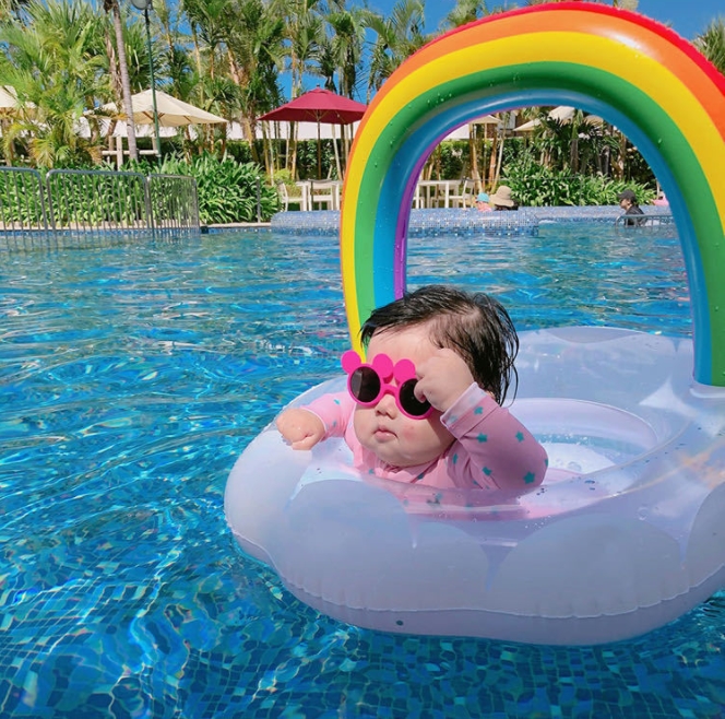 2021夏新品  水で遊び  プール用品   おしゃれ  浮き輪  遊具  プール 子供用  虹  韓国 人気