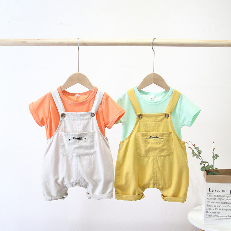 子供服 夏 サスペンダー ズボン 韓国スタイル 赤ちゃん ロンパース カバオール 女の子 男の子 アパレル 香山 株式会社 問屋 仕入れ 卸 卸売の専門 仕入れならnetsea