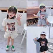 韓国子供服 半袖 Ｔシャツ ショートパンツ ２点セットセット セットアップ 子供服 キッズ服