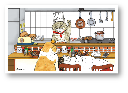 世にも不思議な猫世界 メッセージカード 20枚入 洋食ハルオ LMC002 KORIRI ステッカー グッズ