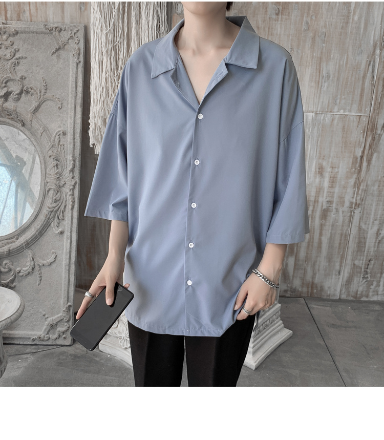 絶賛の衣装 韓国ファッション ブラウス シャツ エレガント 七分袖 スリム ストリート