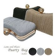 ★ラメ×プリーツパーティーバッグ★バッグ06★