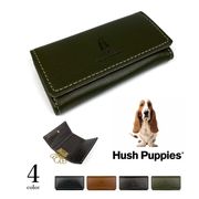 全4色　Hush Puppies ハッシュパピー リアルレザー キーケース 三つ折りキーホルダー