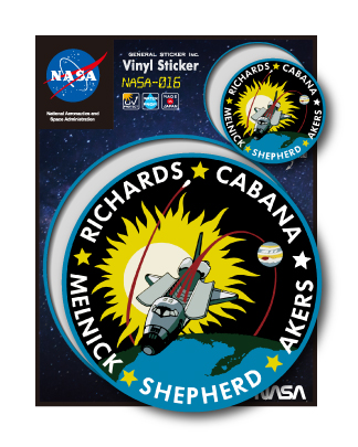 NASAステッカー ロゴ エンブレム 宇宙 スペースシャトル NASA016 グッズ