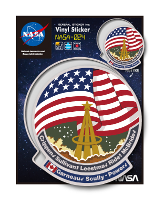 NASAステッカー ロゴ エンブレム 宇宙 スペースシャトル NASA024 グッズ
