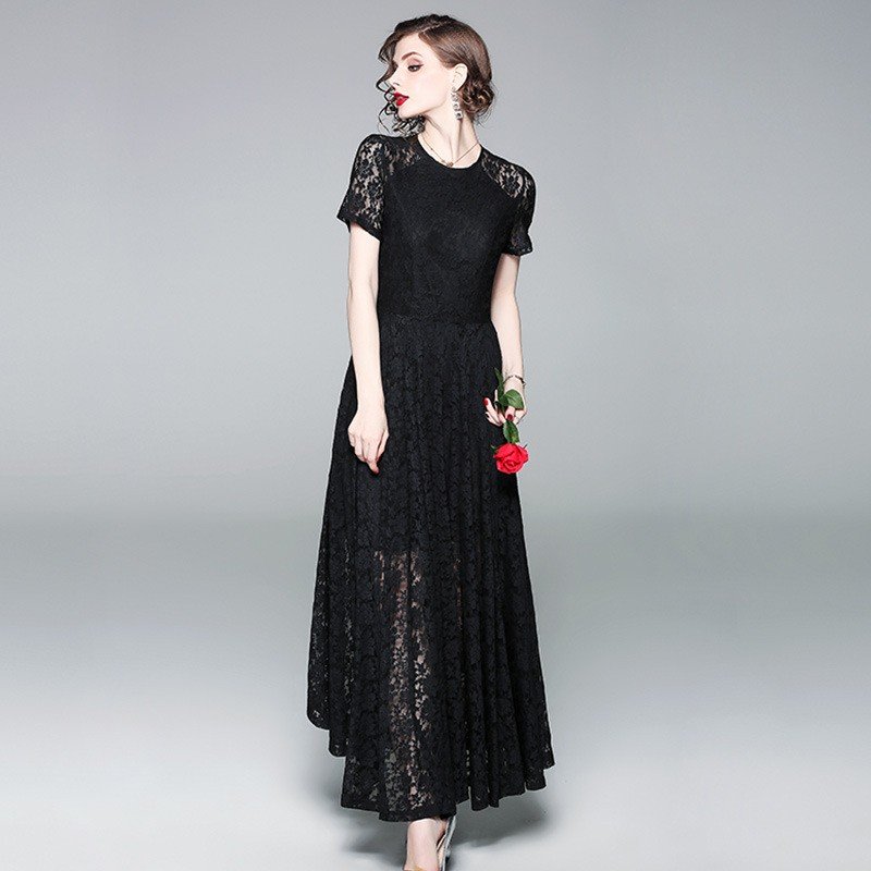 ワンピース チュニック ひざ丈ワンピース 半袖 総レースアンティーク風ワンピース 韓国 アパレル 個人事業主 グッズワン 問屋 仕入れ 卸 卸売の専門 仕入れならnetsea