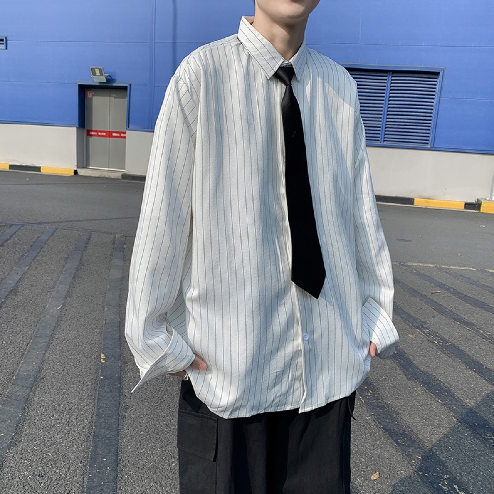 トップス シャツ 長袖 ストライプ リラックス 春夏新作 ゆったり メンズ 韓国ファッション Www Watsons Biz Id