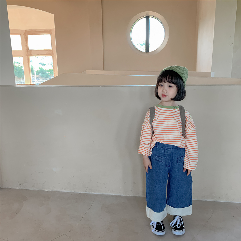 韓国風子供服 韓国ファッション 可愛い ストライプトップス 秋服 セーター アパレル 株式会社 Sniff Japan 子供服 問屋 仕入れ 卸 卸売の専門 仕入れならnetsea