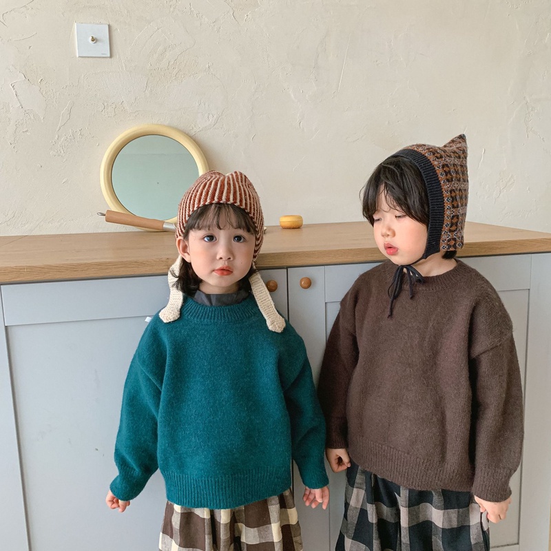 韓国子供服 ニット セーター 男女兼用 可愛い 秋服 シンプル
