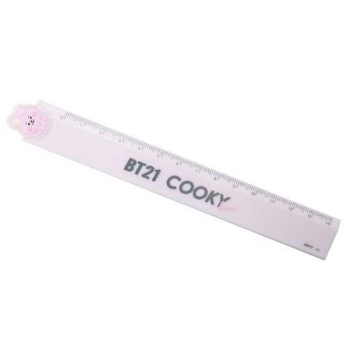 【定規】BT21 ダイカットマスコット付き14cm定規 COOKY