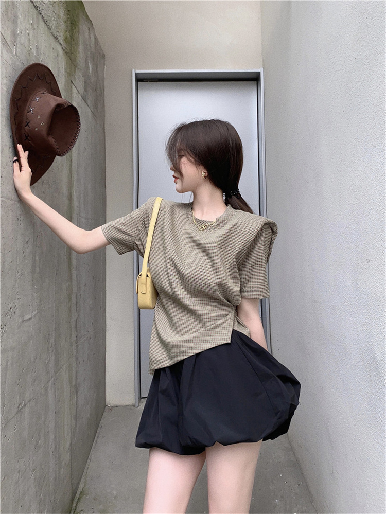 イメージ通りでした 韓国ファッション イレギュラー Tシャツ ミニスカート トップス セット