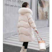 通勤する 2021 ゆったりする 冬 綿の服 大さい毛皮の襟 中・長セクション 暖かい おしゃれな 上品映え