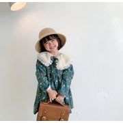 2021秋冬新作  韓国風子供服  可愛い 　厚手   ワンピース　秋服   花柄　 長袖　韓国ファッション