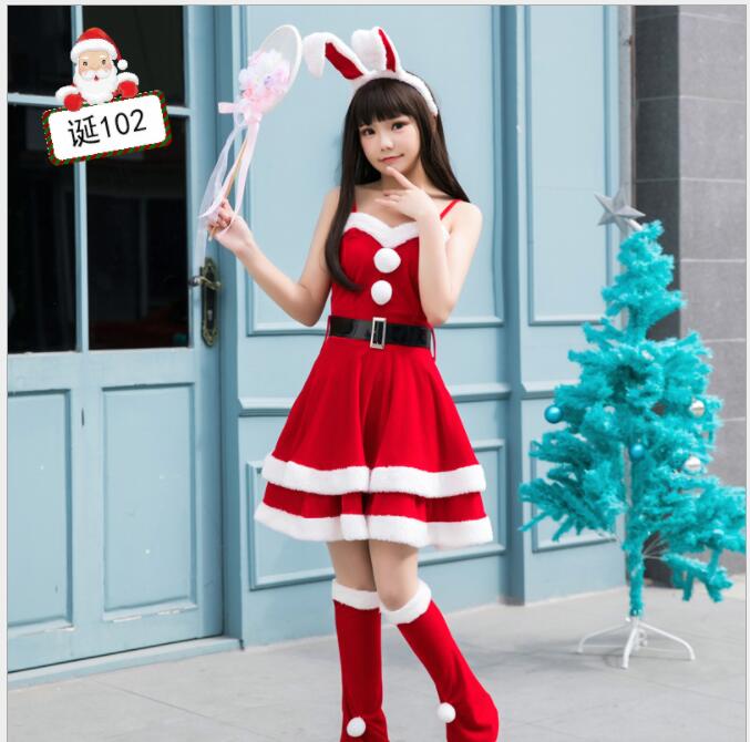 クリスマス衣装　レディース　コスプレ衣装　　サンタコスチューム　セット