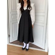 個人秘蔵版 韓国ファッション 気質 人形のスカート 長袖 セット ワンピース ジェントルスタイル