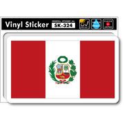 SK324 国旗ステッカー ペルー PERU 国旗 PC スマホ スーツケース
