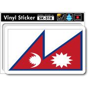 SK318 国旗ステッカー ネパール NEPAL 国旗 PC スマホ スーツケース
