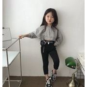 2021秋冬新作 韓国風子供服　長袖 Tシャツ  トップス　カジュアル 韓国ファッション 2色