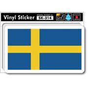 SK314 国旗ステッカー スウェーデン SWEDEN 国旗 PC スマホ スーツケース
