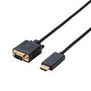【5個セット】エレコム 変換ケーブル/HDMI-VGA/2.0m/ブラック CAC-HDM