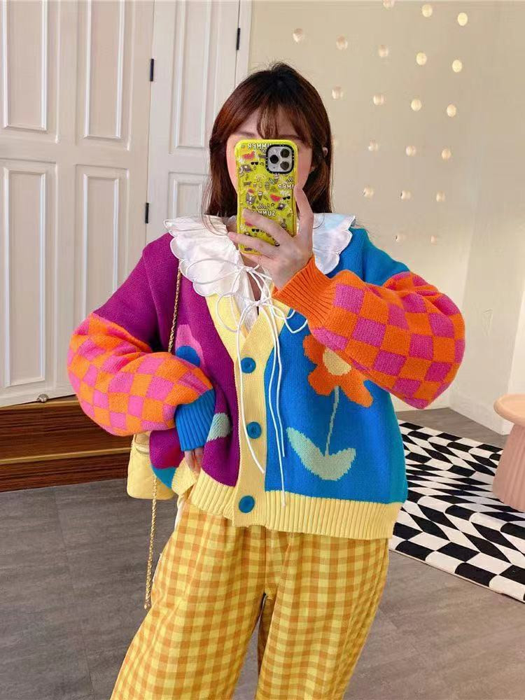 超人気インスタグラムで話題 ニット カーディガン コート レディース ゆったりする 小さい新鮮な 学院風 Www Watsons Biz Id