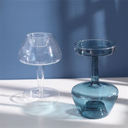 人気！残りわずか フラワーアレンジメント  ガラス 花瓶 燭台 クリエイティブ 水耕栽培 イレギュラー