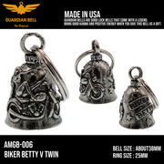 ガーディアンベル　ラッキーベル　バイカー　キーホルダー　お守り　GUADIAN BELL USA