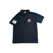 フィールドナンバー30904 ゴルフ ウェア ポロシャツ ボタンダウン レディース 6番 刺繍ワッペン レッド