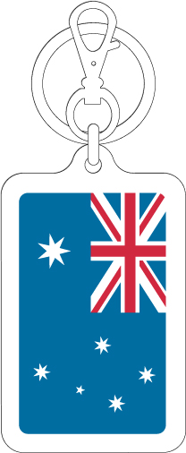 【選べるカラー】KSK212 オーストラリア AUSTRALIA 国旗キーホルダー 旅行 スーツケース