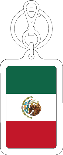 【選べるカラー】KSK248 メキシコ MEXICO 国旗キーホルダー 旅行 スーツケース