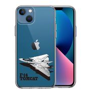 iPhone13 側面ソフト 背面ハード ハイブリッド クリア ケース 米軍 F-14 トムキャット
