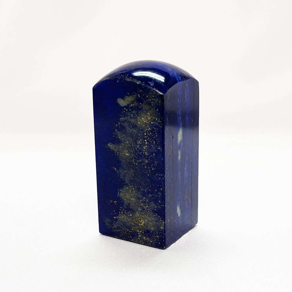 ラピスラズリ　石　印材 高品質宝石印鑑 ラピスラズリ 印材 置物 約27×26×60(mm) 約116g はんこ