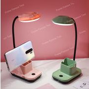 LEDデスクランプペンホルダー付きUSB充電寝室ベッドサイドランプ学生寮研究オフィスデスクランプ
