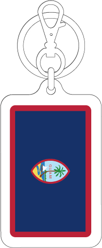 【選べるカラー】KSK446 グアム 島旗 GUAM 国旗キーホルダー 旅行 スーツケース