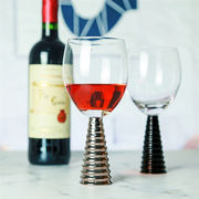 2021 欧米 デザインセンス ブラック スレッドクリスタルワイングラス シャンパングラス 家庭用 ゴブレット
