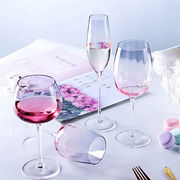 LSドリーム 2個 レインボー クリスタル グラス 赤ワイングラス カップル ゴブレット シャンパングラス
