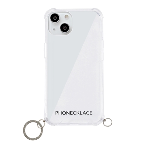 PHONECKLACE ストラップ用リング付きクリアケース for iPhone 13 シ