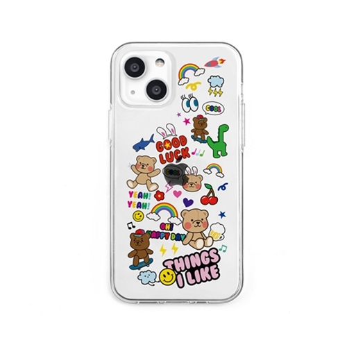 dparks ソフトクリアケース for iPhone 13 mini THINGS I