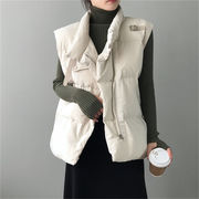 秋冬物 2021 気質 カジュアル 厚さ デザインセンス スタンドカラー 綿の服 ベスト トレンド
