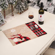 クリスマス 刺繍 プレイスマット テーブルマット クリスマス用品 飾り 食卓 おもてなし 可愛い