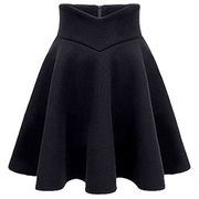 韓国ファッション スカート 気質 大きいサイズ ミニスカート ハイウエスト 秋冬 プリーツスカート