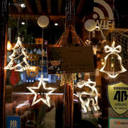 Christmas限定 LEDライト ランプ 吸盤式 ショーウインドー飾り クリスマス用品 デコレーション 装飾