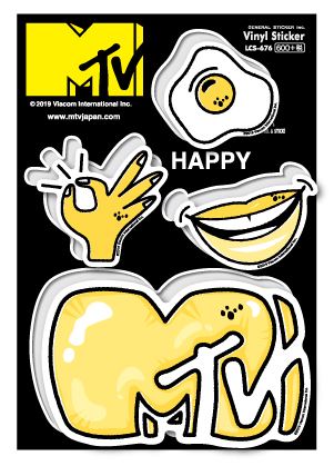 MTV ロゴフィールステッカー HAPPY 音楽 ミュージック アメリカ 人気 LCS676 グッズ