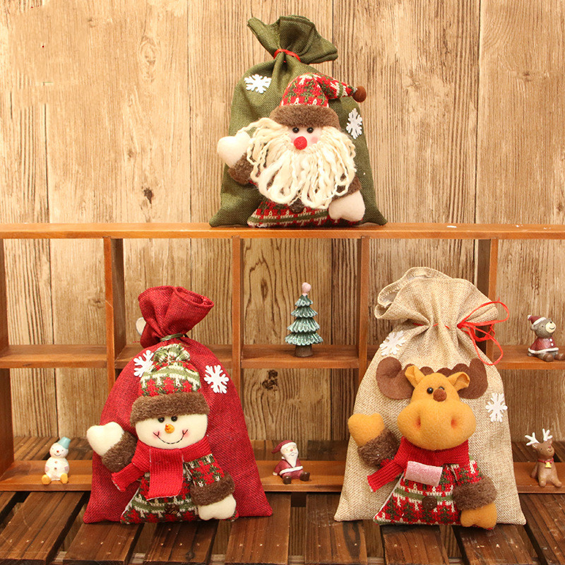 巾着袋 Christmas限定 キャンディーバッグ ラッピング袋 クリスマス用品 お菓子入れ 小物入れ クリスマス