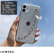 バタフライストラップスマホケース ma 【即納】 iPhone13 iPhone12 11 pro カバー 蝶々 ケース mini SE